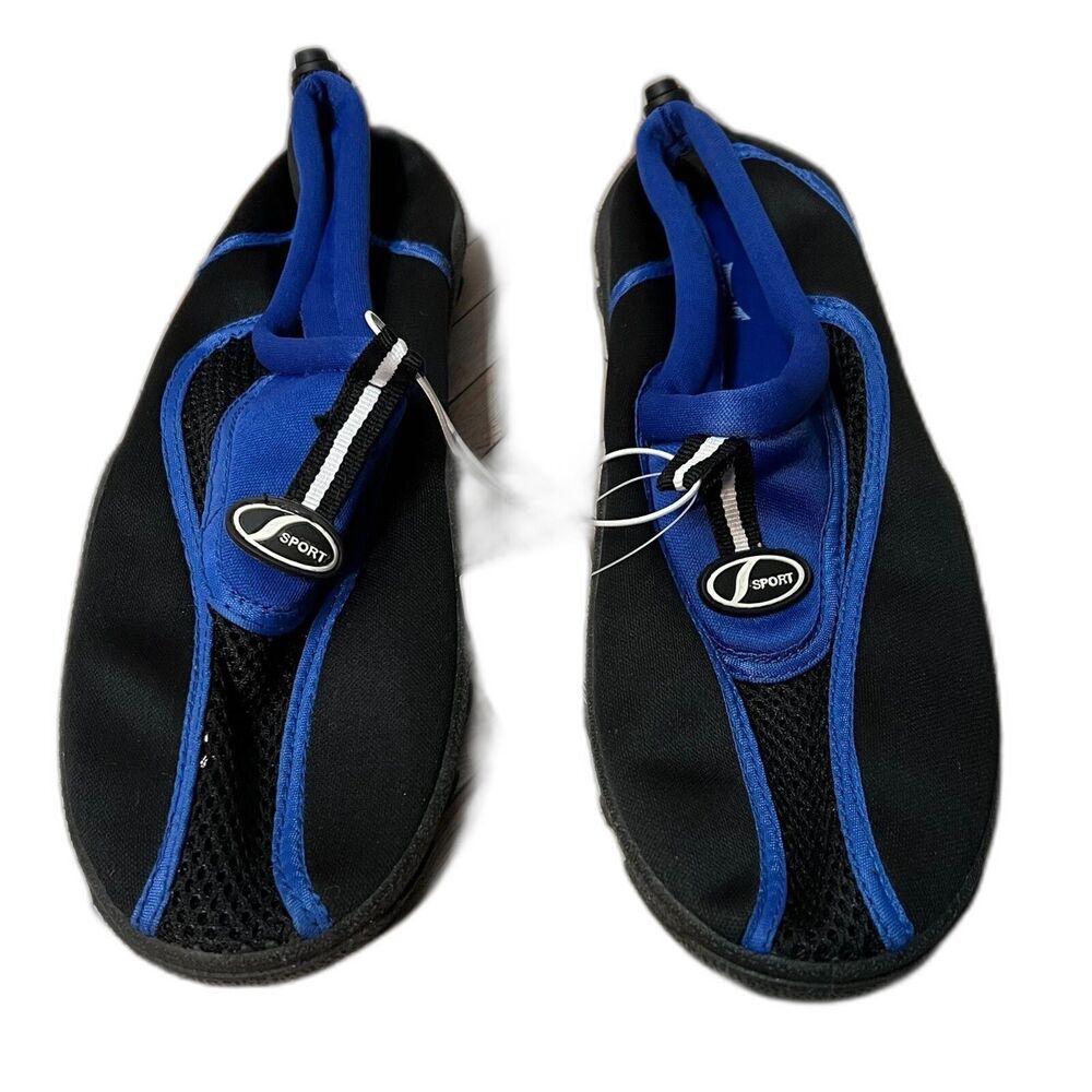 Everlast Swim Athletic Water Shoes Aqua Socks Blue/Black Sz 7/8 Women's